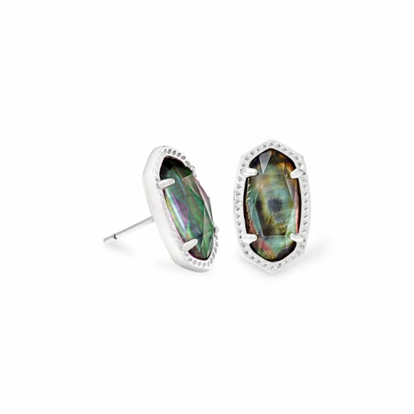 NEW Kendra Scott Ellie Bright Silver Stud Earrings